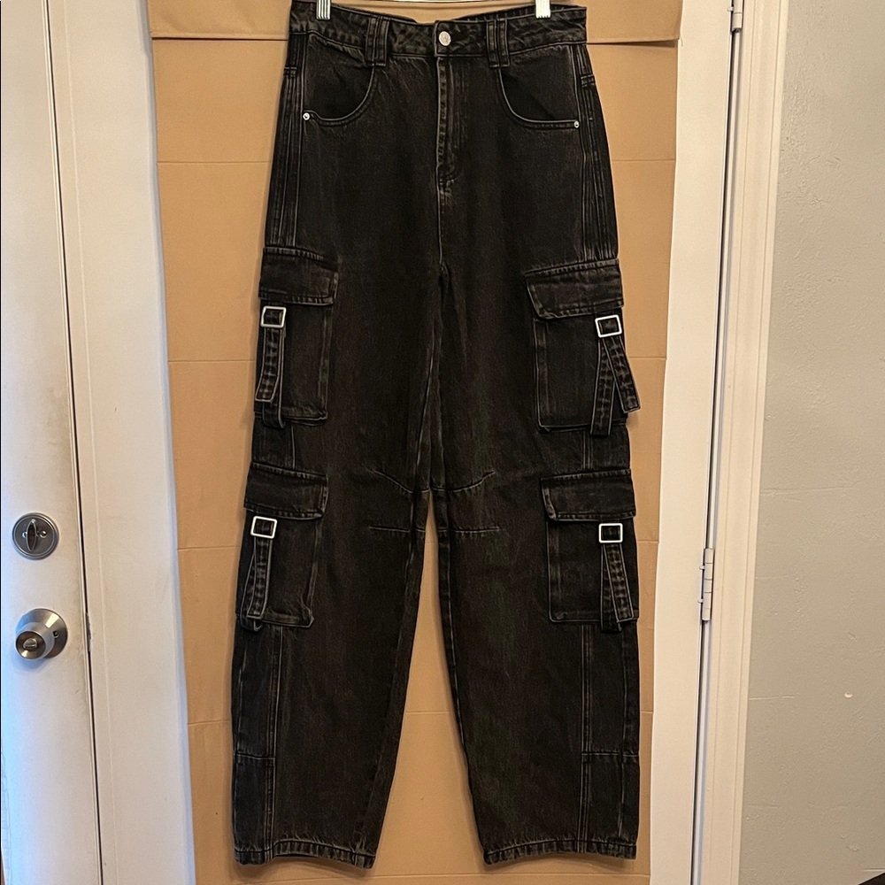 Outcast Black Baggy Cargo Pants